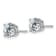 Rhodium Over 14K White Gold 1.75ct. 6.0mm Round J-K Color Moissanite Earrings