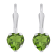 5mm Heart Shape Peridot Rhodium Over 10k White Gold Drop Earrings