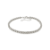 Round Moissanite Rhodium Over Sterling Silver Tennis Bracelet