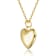 Polished Heart Pendant Necklace In 14K Gold Over Sterling Silver