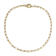 CZ Pave Clasp Paperclip Link Chain Necklace In 14K Gold Over Brass 16 Inch