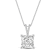 White Cubic Zirconia 14k White Gold Pendant With Chain 2.00ctw