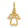 14K Yellow Gold Polished Cubic Zirconia Angel Pendant