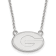 Rhodium Over Sterling Silver LogoArt University of Georgia Small Pendant Necklace