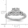 Rhodium Over 14K White Gold Lab Grown Diamond VS/SI GH, Cluster Ring 0.988ctw