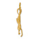 14k Yellow Gold Textured Eagle Landing Pendant