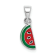 Rhodium Over Sterling Silver Enameled Watermelon Children's Pendant