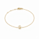 10K Yellow Gold White Diamond S Initial Bracelet for Women with
Adjustable Chain, 0.05ctw