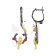 Garnet Rhodium Over Sterling Silver Nature Inspired Robin Earrings