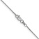 Rhodium Over 14k White Gold 0.7mm Solid Box 28 Inch Chain