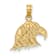 10K Yellow Gold Textured Flat Eagle Head Charm