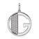 14K White Gold Gatsby Diamond Initial G Charm