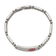 Stainless Steel Polished and Brushed Red Enamel 8.25-inch Medical ID Bracelet
