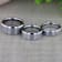 SHEFFIELD Flat Beveled Edges Tungsten Ring with Brushed Center 8mm