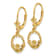 14k Yellow Gold Claddagh in Circle Dangle Earrings