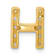14K Yellow Gold Diamond Letter H Initial Charm