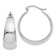 Rhodium Over 14k White Gold 1 1/8" Polished Tapered Hoop Earrings