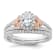14K Two-tone Lab Grown Diamond Halo Engagement Ring 0.804ctw