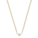 14K Yellow Gold with White Rhodium Diamond Oval Link 18 Inch Necklace