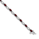 Rhodium Over 14k White Gold Diamond and Garnet Bracelet
