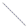 Rhodium Over 14k White Gold Diamond and Sapphire Bracelet
