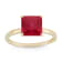 Princess Cut Lab Created Ruby 10K Yellow Gold Ring 2.90ctw