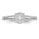 Rhodium Over 14K White Gold Diamond Cluster Engagement Ring 0.47ctw