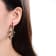 Smoky Quartz Black Rhodium Over Sterling Silver Leaf Earrings