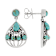 Turquoise Dangle Sterling Silver Earrings