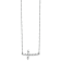 Rhodium Over 14K White Gold Polished Twisted Sideways Cross 17-inch Necklace