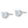 Rhodium Over 14K White Gold 1ct. 5mm Heart G H I True Light Moissanite Earrings