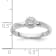 Rhodium Over 14K White Gold Diamond Trio Engagement Ring 0.12ctw