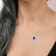 14K White Gold Oval Tanzanite and Diamond Pendant 1.20ctw