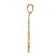 14k Two-tone Gold Diamond-Cut Flower Pendant
