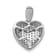 Rhodium Over 14k White Gold Diamond Heart Pendant