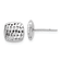 Rhodium Over 14k White Gold 8.6mm Diamond-Cut Square Stud Earrings