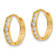 14K Yellow Gold Cubic Zirconia Hinged Hoop Earrings