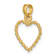 14k Yellow Gold 3D Textured Rope Heart Pendant