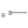Sterling Silver Rhodium-plated 3mm Round CZ Stud Earrings