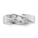 Rhodium Over 14K Gold Lab Grown Diamond SI1/SI2, G H I, Men's 3-stone Band