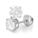 Lab-Grown Diamond Solitaire Stud Earrings 2.00ctw In 10K White Gold