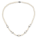 Rhodium Over Sterling Silver 6-9mm Freshwater Cultured Pearl 5-station Necklace