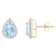 7x5mm Pear Shape Simulated Aquamarine And Created White Sapphire 10k
Yellow Gold Halo Stud Earrings