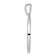 14K White Gold Gatsby Diamond Initial C Charm