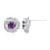 Purple Amethyst Rhodium Over Sterling Silver Earrings