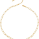 14k Gold Plated over Brass Paperclip Link Chain Adjustable Necklace