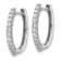 Rhodium Over 14K White Gold Lab Grown Diamond SI1/SI2, G H I, Hinged
Hoop Earrings