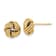 14k Yellow Gold Polished and Textured 9mm Triple Love Knot Stud Earrings