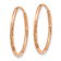 14k Rose Gold 11/16" Diamond-Cut and Brushed Endless Hoop Earrings