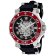 Seapro Men's Seaway Black Dial, Red Bezel, Black Rubber Strap Watch